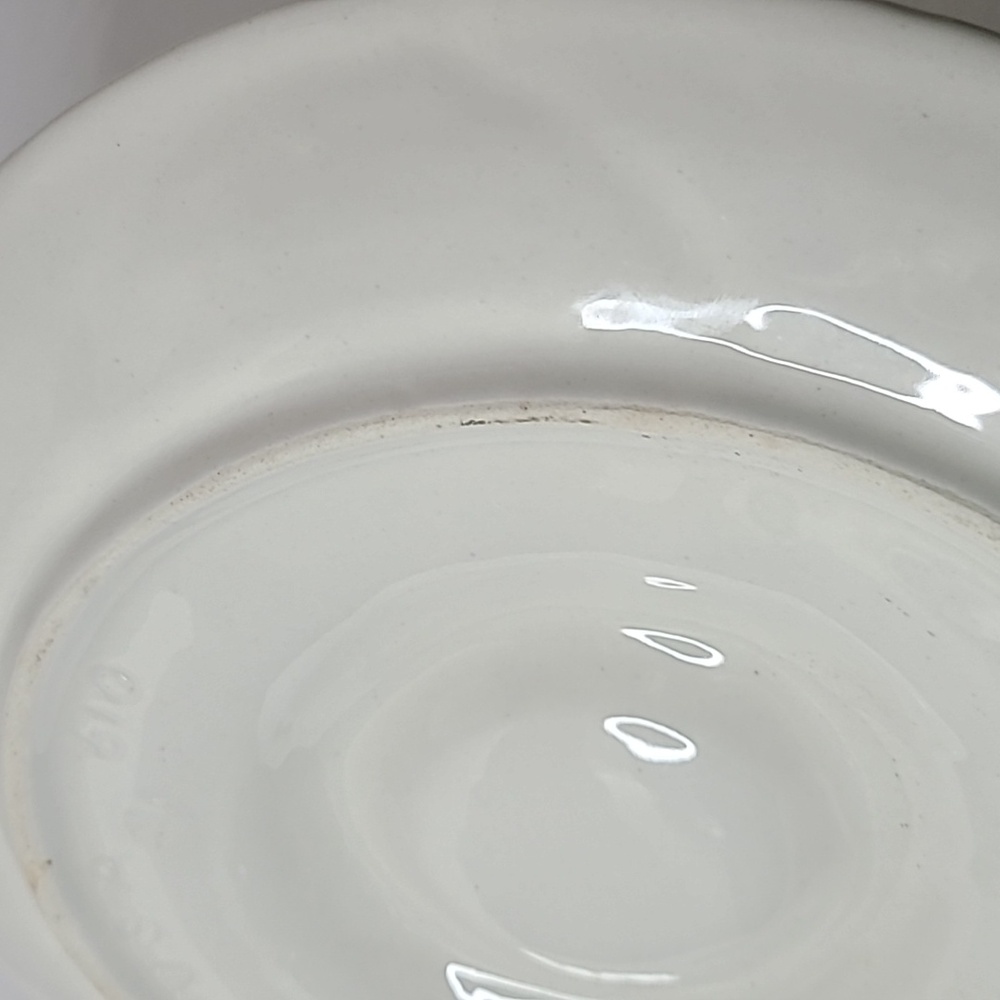 Vintage California Pottery #610 60's 70's Stoneware Clam Shell Plate Dish White - Picture 12 of 16